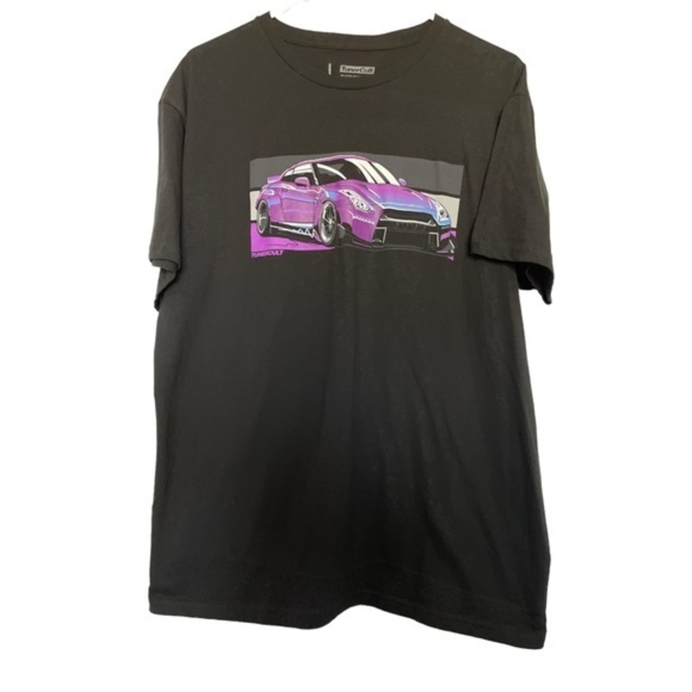 Men's Tuner Cult Black Violet Shirt Nissan Skyline Nismo GT-R Size LRG EUC #4039